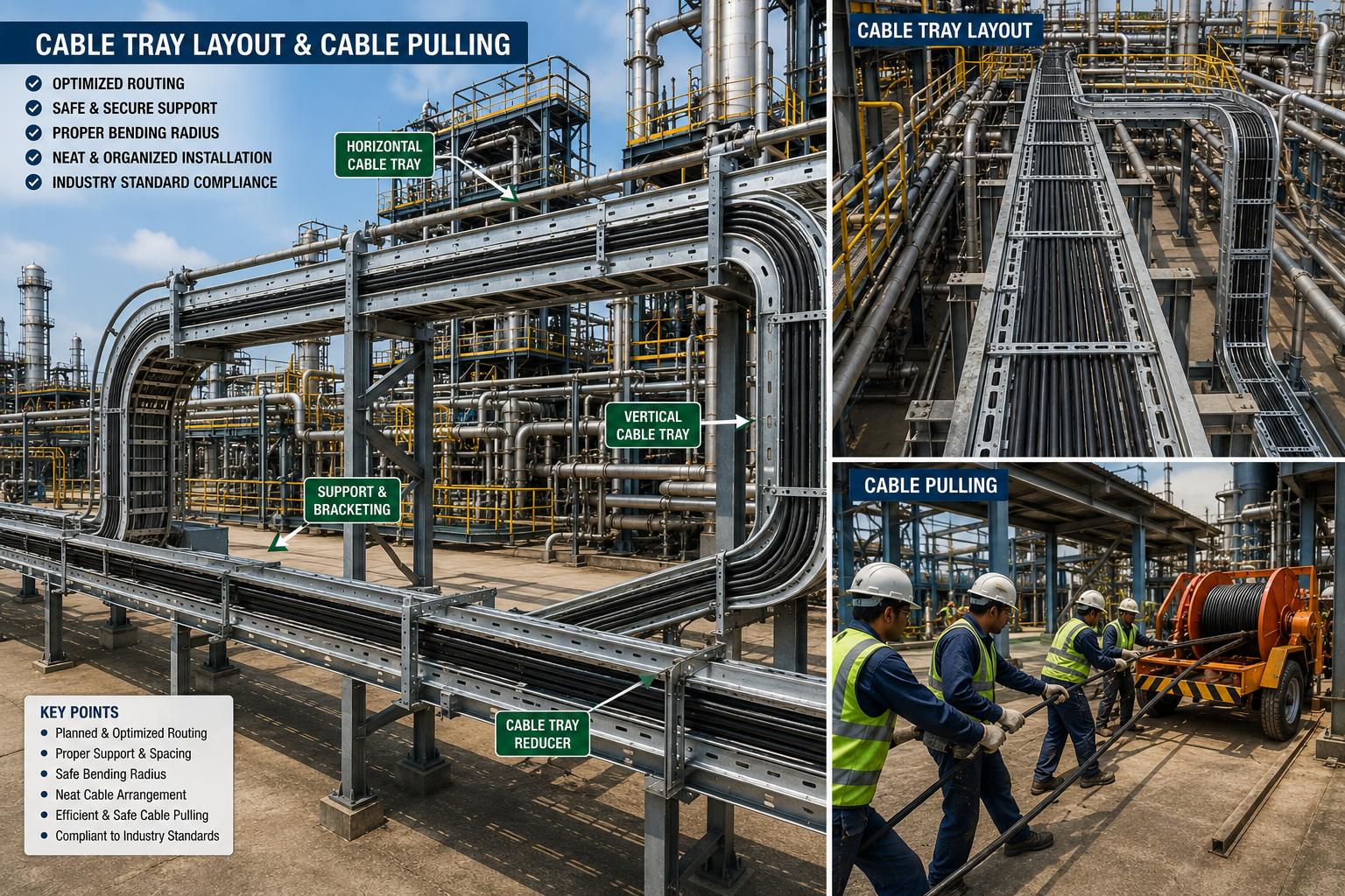 Cable Tray Layout & Cable Pulling